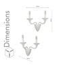 Malibu Double Arm Wall Light With Frosted White Glass Modern Decorative Wall Lamp For Bedroom, Living Room & Hallway (E14 Bulb Compatible)