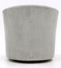 Malibu Velvet Swivel Chair in Grey Colour