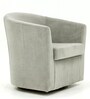 Malibu Velvet Swivel Chair in Grey Colour