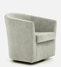 Malibu Velvet Swivel Chair in Grey Colour