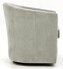 Malibu Velvet Swivel Chair in Grey Colour