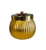 Mallige Gold Metal Storage Jar