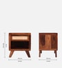 Malmo Sheesham Wood Bedside Table In Honey Oak Finish