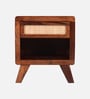 Malmo Sheesham Wood Bedside Table In Honey Oak Finish