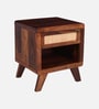 Malmo Sheesham Wood Bedside Table In Honey Oak Finish