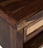 Malmo Sheesham Wood Bedside Table In Provential Teak Finish