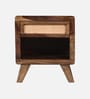 Malmo Sheesham Wood Bedside Table In Provential Teak Finish