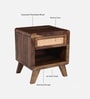 Malmo Sheesham Wood Bedside Table In Provential Teak Finish