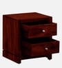 Malmo Sheesham Wood Bedside Table In Scratch Resistant Honey Oak Finish With Drawers