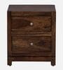 Malmo Sheesham Wood Bedside Table In Scratch Resistant Provincial Teak Finish With Drawers