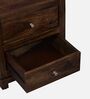 Malmo Sheesham Wood Bedside Table In Scratch Resistant Provincial Teak Finish With Drawers