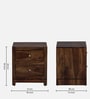 Malmo Sheesham Wood Bedside Table In Scratch Resistant Provincial Teak Finish With Drawers