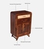 Malmo Sheesham Wood Cabinet In Honey Oak  Finish
