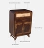 Malmo Sheesham Wood Cabinet In Provential Teak Finish