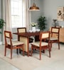 Malmo Sheesham Wood 4 Seater Dining Set in Honey Oak Finish Malmo Sheesham Wood 4 Seater Dining Set in Honey Oak Finish