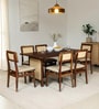 Malmo Sheesham Wood 6 Seater Dining Set in Provincial Teak Finish Malmo Sheesham Wood 6 Seater Dining Set in Provincial Teak Finish