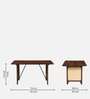 Malmo Sheesham Wood 6 Seater Dining Table in Provincial Teak Finish Malmo Sheesham Wood 6 Seater Dining Table in Provincial Teak Finish