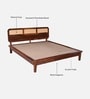 Malmo Sheesham Wood King Size Platform Bed  In Honey Oak Finish