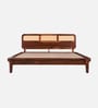 Malmo Sheesham Wood Queen Size Platform Bed  In Honey Oak Finish