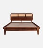 Malmo Sheesham Wood Queen Size Platform Bed  In Provential Teak Finish
