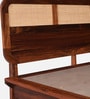 Malmo Sheesham Wood Queen Size Platform Bed  In Provential Teak Finish