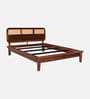 Malmo Sheesham Wood Queen Size Platform Bed  In Provential Teak Finish