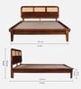 Malmo Sheesham Wood Queen Size Platform Bed  In Provential Teak Finish