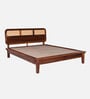 Malmo Sheesham Wood Queen Size Platform Bed  In Provential Teak Finish