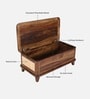 Malmo Sheesham Wood Trunk In Provential Teak Finish