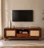 Malmo Sheesham Wood TV Cabinet in Honey Oak Finish Malmo Sheesham Wood TV Cabinet in Honey Oak Finish