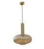 Victoria Maloto Gold Glass and Metal Hanging Light