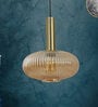 Victoria Maloto Gold Glass and Metal Hanging Light