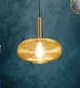 Victoria Maloto Gold Glass and Metal Hanging Light