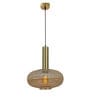 Victoria Maloto Gold Glass and Metal Hanging Light