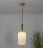 Maloto Glass & Metal Ceiling Pendant (Frosted White)