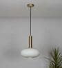 Maloto Glass & Metal Ceiling Pendant (Frosted White)