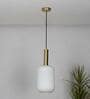 Maloto Glass & Metal Ceiling Pendant (Frosted White)