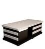 Malta Coffee Table in Dark Wenge & White PU Finish
