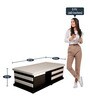 Malta Coffee Table in Dark Wenge & White PU Finish