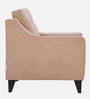 Malta Fabric 1 Seater Sofa In Brown Colour
