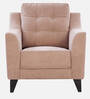 Malta Fabric 1 Seater Sofa In Brown Colour