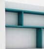 Malta Hutch Desk in Frosty White And Ocean Green Finish