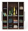 Maltein 4 Door Wardrobe In Brown Maple Finish