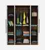 Maltein 4 Door Wardrobe In Brown Maple Finish