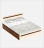 Maltein King Size Bed In Brown Maple & Beige Finish With Storage Box
