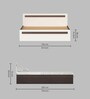 Maltein Queen Size Bed in Wenge & White Finish with Box Storage
