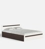 Maltein Queen Size Bed in Wenge & White Finish with Box Storage