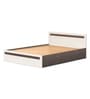 Maltein Queen Size Bed in Wenge & White Finish with Box Storage