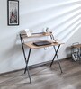 Mamiko Metal Foldable Study Table in Beech Finish