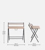 Mamiko Metal Foldable Study Table in Beech Finish